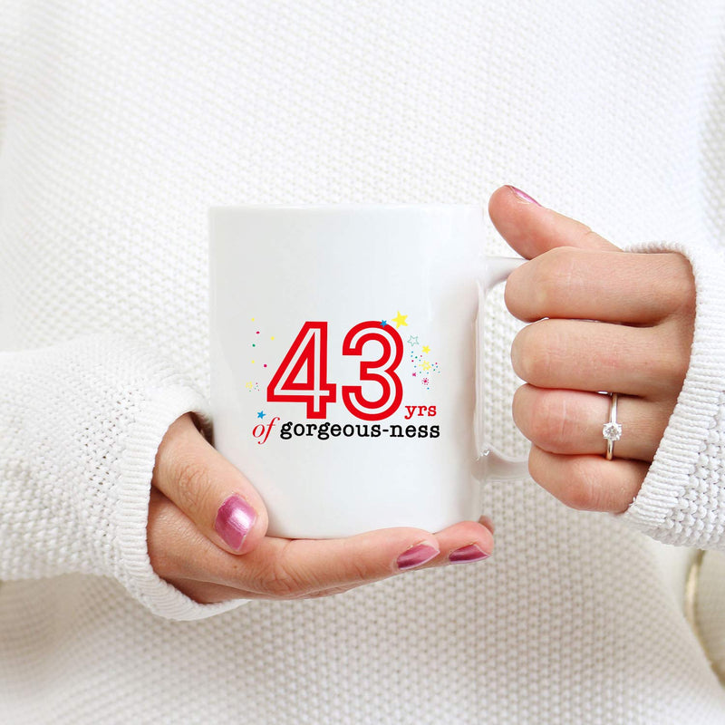 43rd Birthday Gifts for Women - 1976 Birthday Gifts for Women, 43 Years Old Birthday Gifts Coffee Mug for Mom, Wife, Friend, Sister, Her, Colleague, Coworker - 11oz