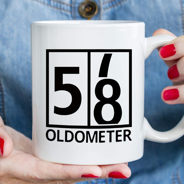 58th Birthday Gifts for Women - 1961 Birthday Gifts for Women, 58 Years Old Birthday Gifts Coffee Mug for Mom, Wife, Friend, Sister, Her, Colleague, Coworker, Oldometer Mug - 11oz