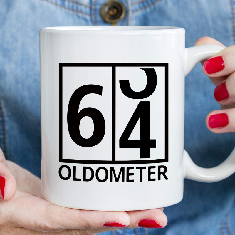 64th Birthday Gifts for Women - 1955 Birthday Gifts for Women, 64 Years Old Birthday Gifts Coffee Mug for Mom, Wife, Friend, Sister, Her, Colleague, Coworker, Oldometer Mug- 11oz