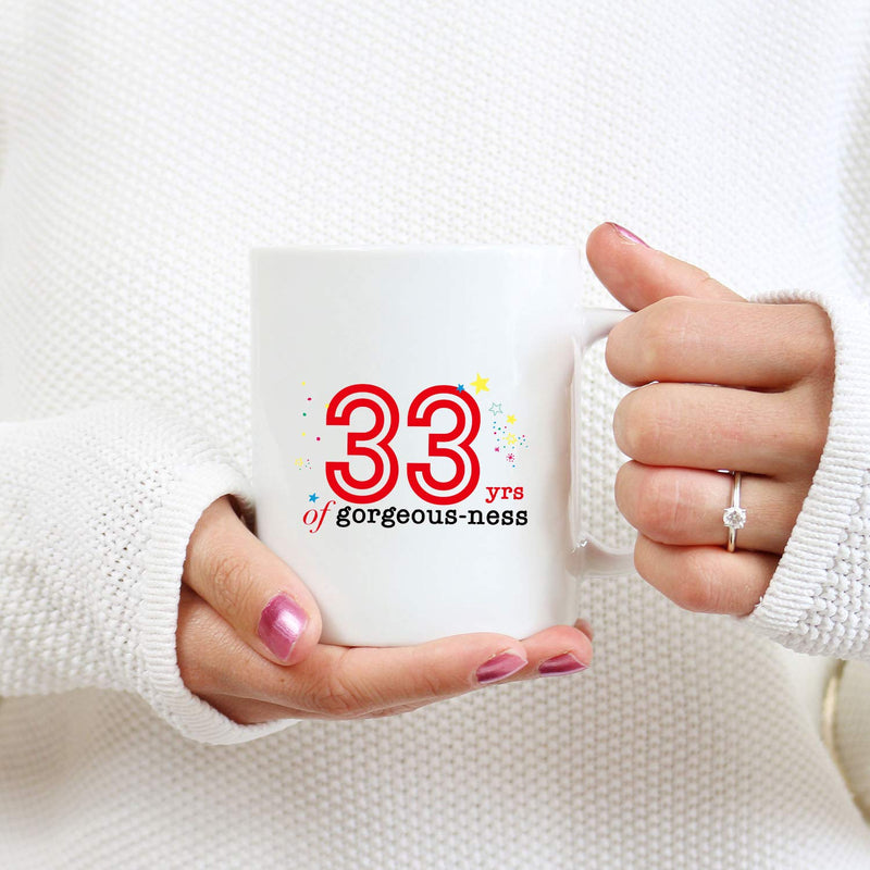 33rd Birthday Gifts for Women - 1986 Birthday Gifts for Women, 33 Years Old Birthday Gifts Coffee Mug for Mom, Wife, Friend, Sister, Her, Colleague, Coworker - 11oz