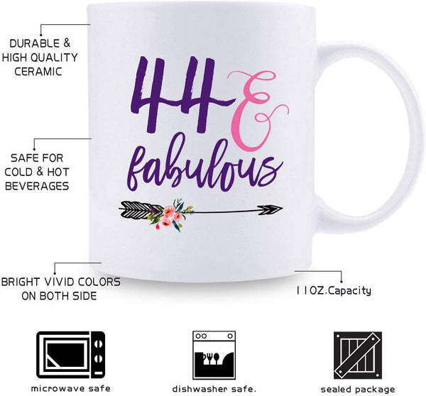 44th Birthday Gifts for Men - 1975 Birthday Gifts for Men, 44 Years Old Birthday Gifts Coffee Mug for Dad, Husband, Friend, Brother, Him, Colleague, Coworker - 11oz