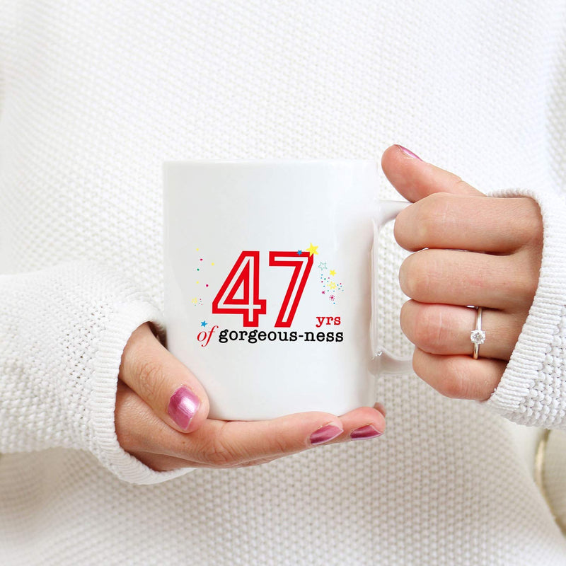 47th Birthday Gifts for Women - 1972 Birthday Gifts for Women, 47 Years Old Birthday Gifts Coffee Mug for Mom, Wife, Friend, Sister, Her, Colleague, Coworker - 11oz