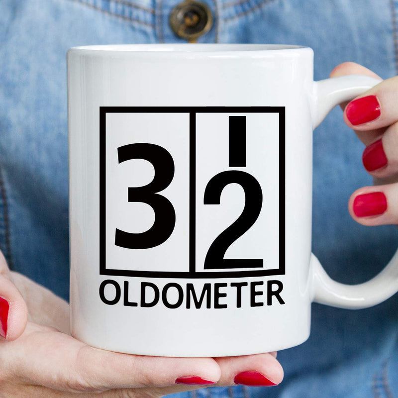 32nd Birthday Gifts for Women - 1987 Birthday Gifts for Women, 32 Years Old Birthday Gifts Coffee Mug for Mom, Wife, Friend, Sister, Her, Colleague, Coworker, Oldometer Mug - 11oz