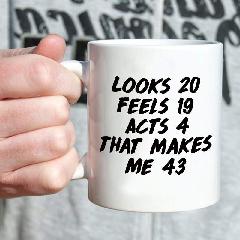 43rd Birthday Gifts for Men - 1976 Birthday Gifts for Men, 43 Years Old Birthday Gifts Coffee Mug for Dad, Husband, Friend, Brother, Him, Colleague, Coworker - 11oz