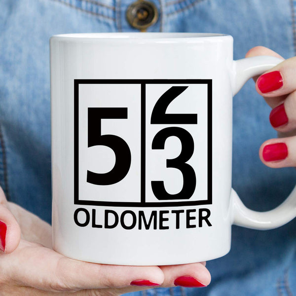 53rd Birthday Gifts for Women - 1966 Birthday Gifts for Women, 53 Years Old Birthday Gifts Coffee Mug for Mom, Wife, Friend, Sister, Her, Colleague, Coworker, Oldometer Mug - 11oz