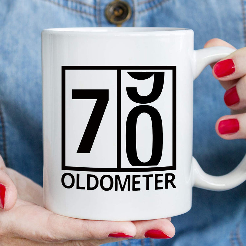 70th Birthday Gifts for Women - 1949 Birthday Gifts for Women, 70 Years Old Birthday Gifts Coffee Mug for Mom, Wife, Friend, Sister, Her, Colleague, Coworker, Oldometer Mug - 11oz