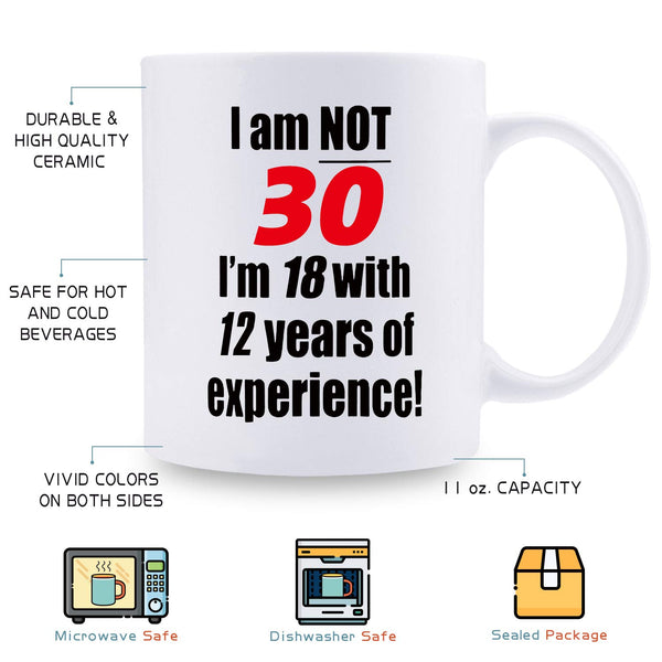 30th Birthday Gifts for Men - 1989 Birthday Gifts for Men, 30 Years Old Birthday Gifts Coffee Mug for Dad, Husband, Friend, Brother, Him, Colleague, Coworker - 11oz