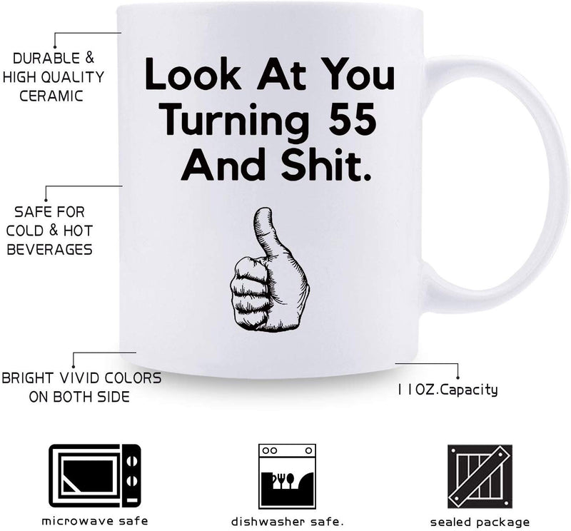 55th Birthday Gifts for Women - 1964 Birthday Gifts for Women, 55 Years Old Birthday Gifts Coffee Mug for Mom, Wife, Friend, Sister, Her, Colleague, Coworker - 11oz