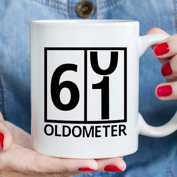 61st Birthday Gifts for Women - 1958 Birthday Gifts for Women, 61 Years Old Birthday Gifts Coffee Mug for Mom, Wife, Friend, Sister, Her, Colleague, Coworker, Oldometer Mug - 11oz