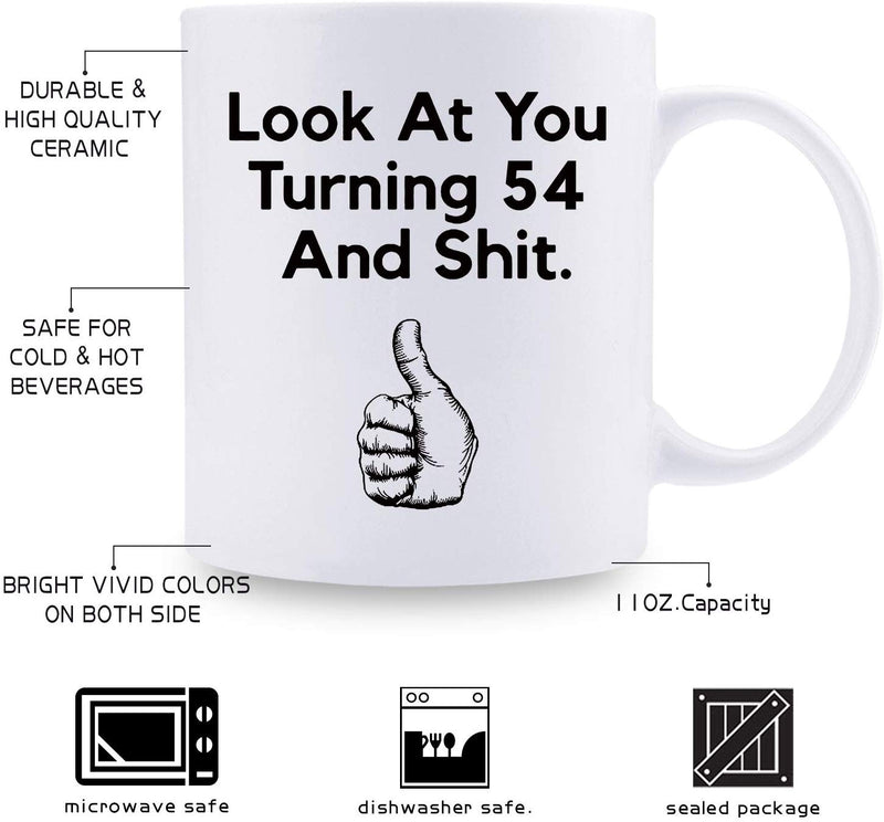 54th Birthday Gifts for Men - 1965 Birthday Gifts for Men, 54 Years Old Birthday Gifts Coffee Mug for Dad, Husband, Friend, Brother, Him, Colleague, Coworker - 11oz