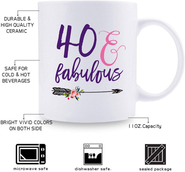 40th Birthday Gifts for Men - 1979 Birthday Gifts for Men, 40 Years Old Birthday Gifts Coffee Mug for Dad, Husband, Friend, Brother, Him, Colleague, Coworker - 11oz