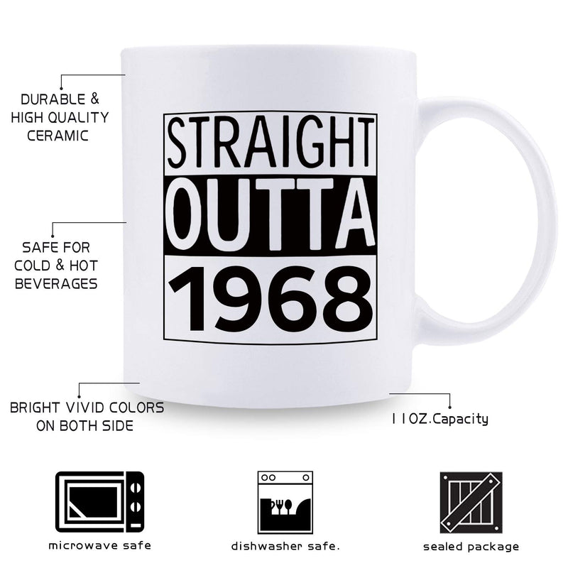 51st Birthday Gifts for Men - 1968 Birthday Gifts for Men, 51 Years Old Birthday Gifts Coffee Mug for Dad, Husband, Friend, Brother, Him, Colleague, Coworker - 11oz