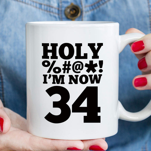 34th Birthday Gifts for Women - 1985 Birthday Gifts for Women, 34 Years Old Birthday Gifts Coffee Mug for Mom, Wife, Friend, Sister, Her, Colleague, Coworker, HOLY MUG- 11oz