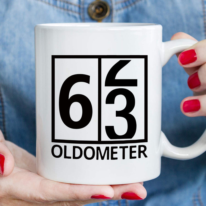 63rd Birthday Gifts for Women - 1956 Birthday Gifts for Women, 63 Years Old Birthday Gifts Coffee Mug for Mom, Wife, Friend, Sister, Her, Colleague, Coworker, Oldometer Mug - 11oz