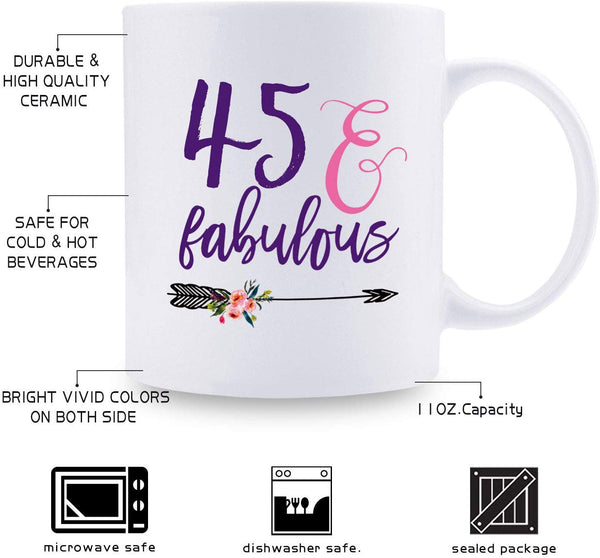 45th Birthday Gifts for Men - 1974 Birthday Gifts for Men, 45 Years Old Birthday Gifts Coffee Mug for Dad, Husband, Friend, Brother, Him, Colleague, Coworker - 11oz