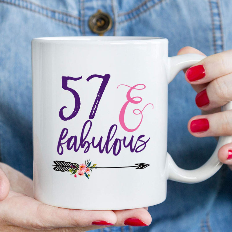 57th Birthday Gifts for Women - 1962 Birthday Gifts for Women, 57 Years Old Birthday Gifts Coffee Mug for Mom, Wife, Friend, Sister, Her, Colleague, Coworker - 11oz