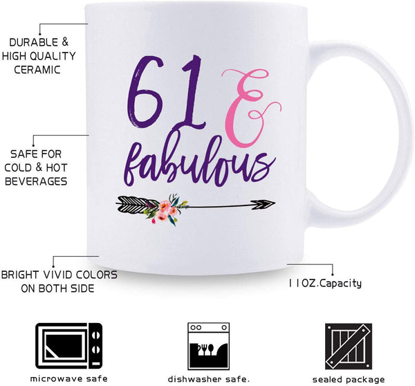 61st Birthday Gifts for Men - 1958 Birthday Gifts for Men, 61 Years Old Birthday Gifts Coffee Mug for Dad, Husband, Friend, Brother, Him, Colleague, Coworker - 11oz