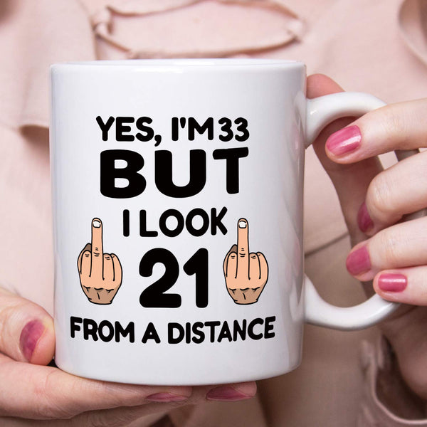 33rd Birthday Gifts for Men - 1986 Birthday Gifts for Men, 33 Years Old Birthday Gifts Coffee Mug for Dad, Husband, Friend, Brother, Him, Colleague, Coworker - 11oz