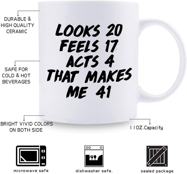 41st Birthday Gifts for Women - 1978 Birthday Gifts for Women, 41 Years Old Birthday Gifts Coffee Mug for Mom, Wife, Friend, Sister, Her, Colleague, Coworker - 11oz