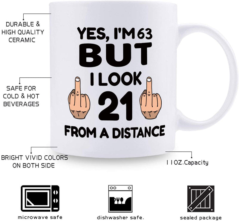 63rd Birthday Gifts for Women - 1956 Birthday Gifts for Women, 63 Years Old Birthday Gifts Coffee Mug for Mom, Wife, Friend, Sister, Her, Colleague, Coworker - 11oz