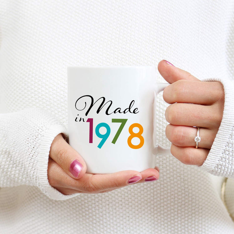 41st Birthday Gifts for Women - 1978 Birthday Gifts for Women, 41 Years Old Birthday Gifts Coffee Mug for Mom, Wife, Friend, Sister, Her, Colleague, Coworker - 11oz