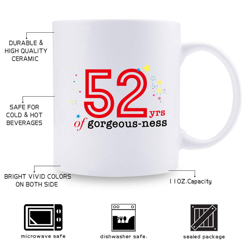 52nd Birthday Gifts for Women - 1967 Birthday Gifts for Women, 52 Years Old Birthday Gifts Coffee Mug for Mom, Wife, Friend, Sister, Her, Colleague, Coworker - 11oz