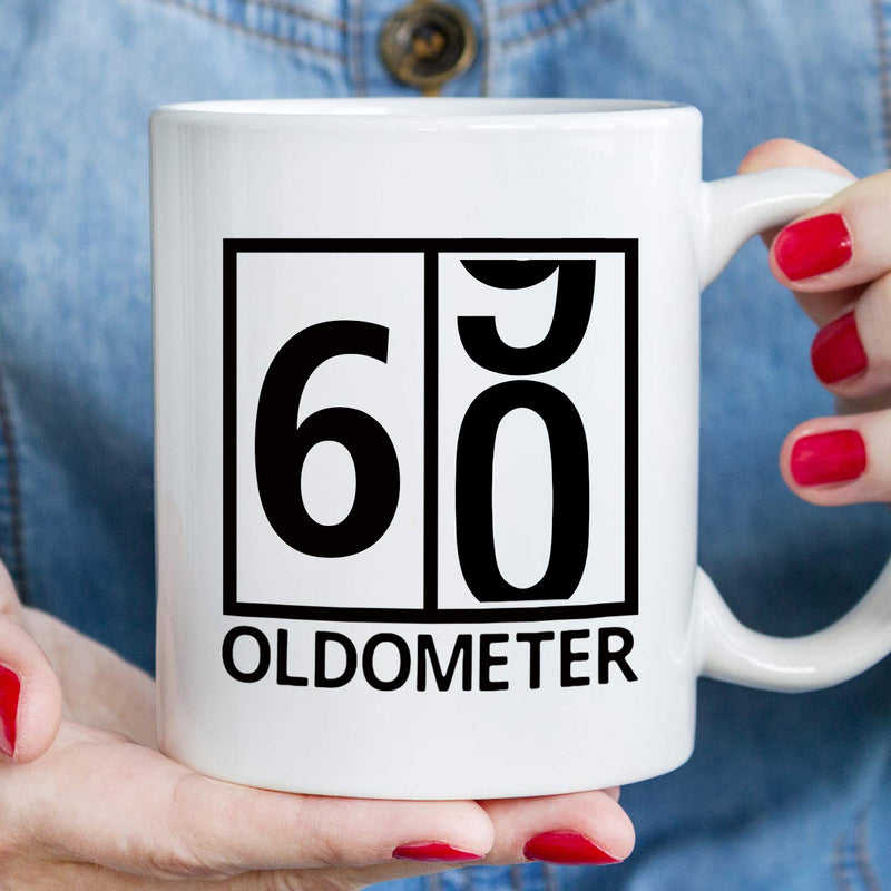 60th Birthday Gifts for Women - 1959 Birthday Gifts for Women, 60 Years Old Birthday Gifts Coffee Mug for Mom, Wife, Friend, Sister, Her, Colleague, Coworker, Oldometer Mug - 11oz