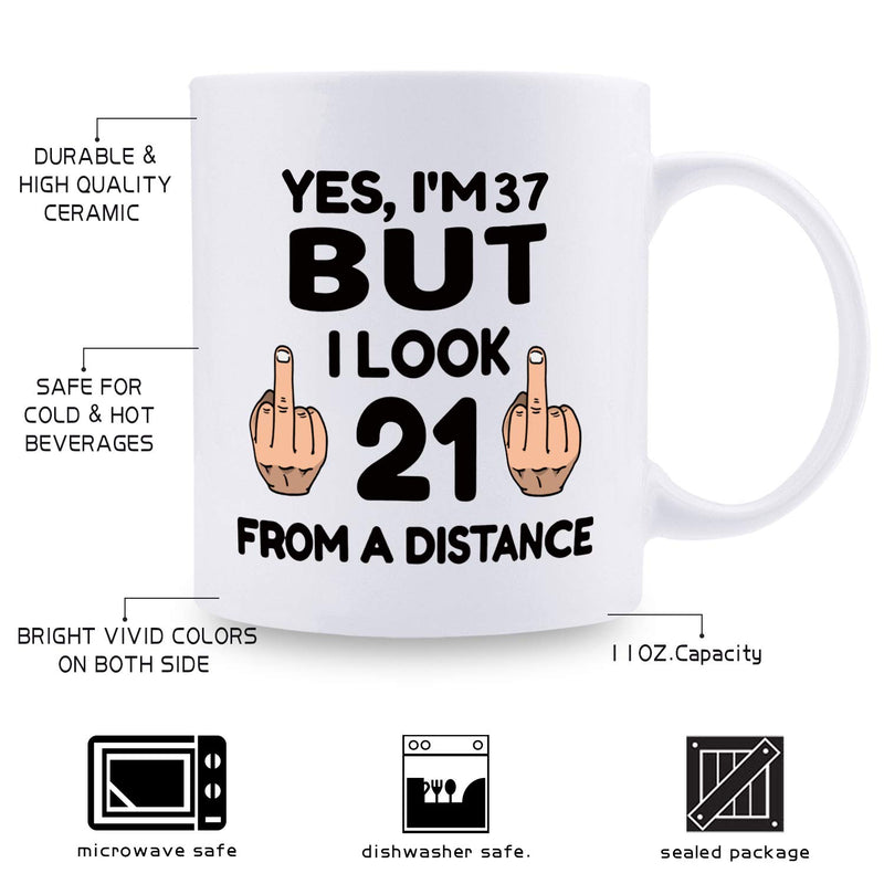 37th Birthday Gifts for Women - 1982 Birthday Gifts for Women, 37 Years Old Birthday Gifts Coffee Mug for Mom, Wife, Friend, Sister, Her, Colleague, Coworker - 11oz