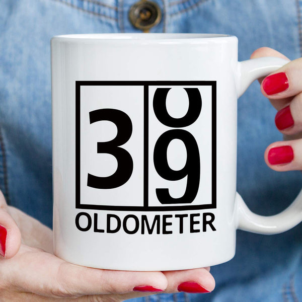 39th Birthday Gifts for Women - 1980 Birthday Gifts for Women, 39 Years Old Birthday Gifts Coffee Mug for Mom, Wife, Friend, Sister, Her, Colleague, Coworker, Oldometer Mug - 11oz