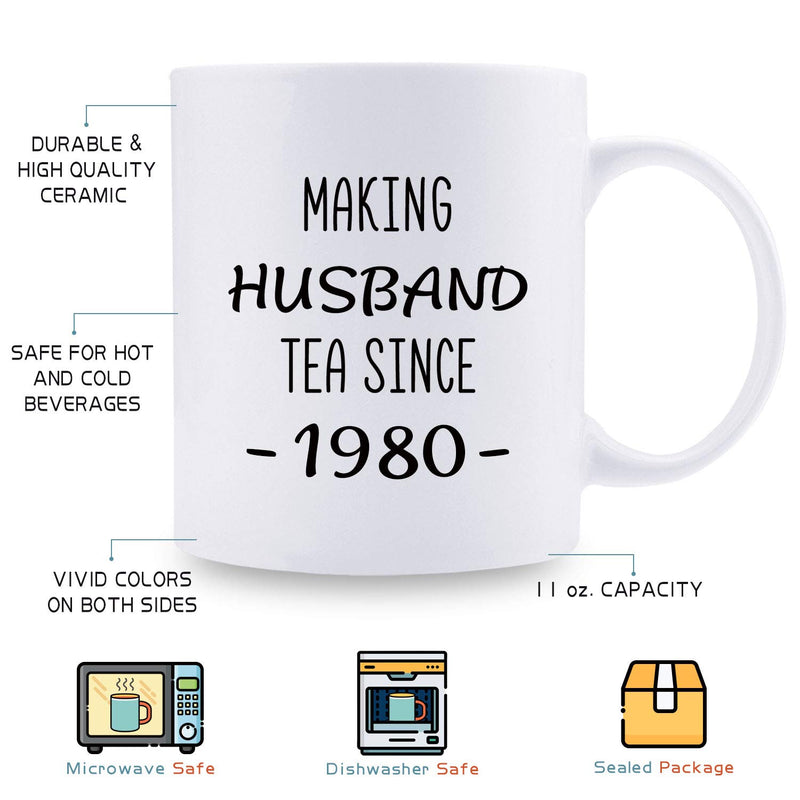 39th Anniversary Gifts - 39th Wedding Anniversary Gifts for Couple, 39 Year Anniversary Gifts 11oz Funny Coffee Mug for Husband, Hubby, Him, making husband tea