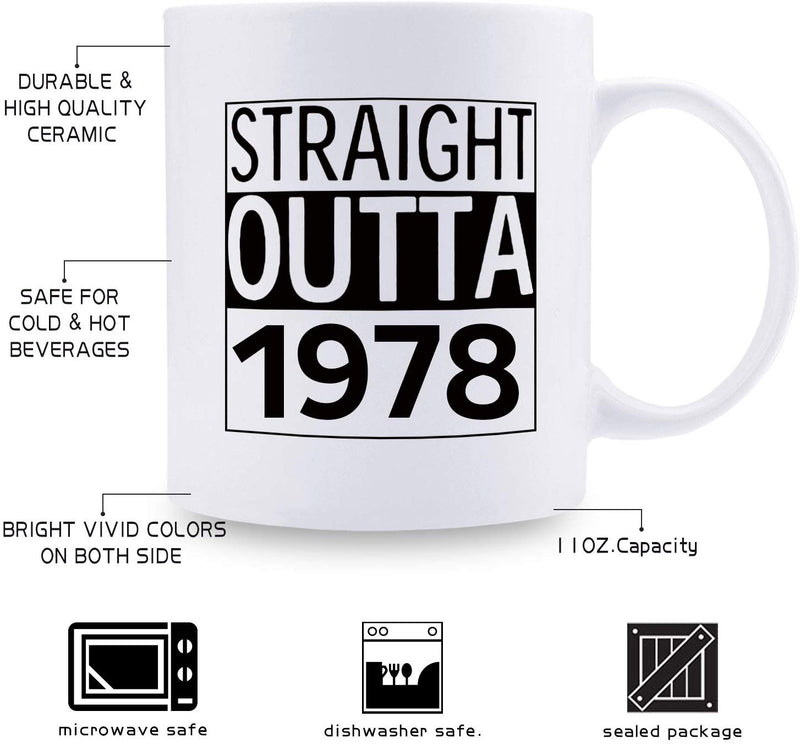 41st Birthday Gifts for Men - 1978 Birthday Gifts for Men, 41 Years Old Birthday Gifts Coffee Mug for Dad, Husband, Friend, Brother, Him, Colleague, Coworker - 11oz