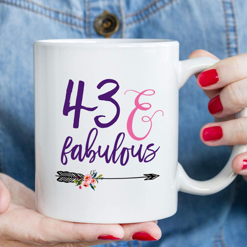 43rd Birthday Gifts for Women - 1976 Birthday Gifts for Women, 43 Years Old Birthday Gifts Coffee Mug for Mom, Wife, Friend, Sister, Her, Colleague, Coworker - 11oz