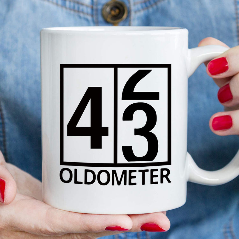 43rd Birthday Gifts for Women - 1976 Birthday Gifts for Women, 43 Years Old Birthday Gifts Coffee Mug for Mom, Wife, Friend, Sister, Her, Colleague, Coworker, Oldometer Mug - 11oz