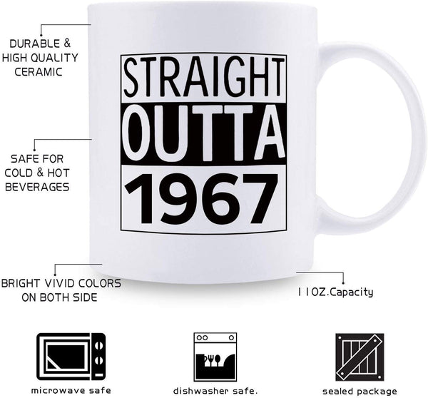 52nd Birthday Gifts for Men - 1967 Birthday Gifts for Men, 52 Years Old Birthday Gifts Coffee Mug for Dad, Husband, Friend, Brother, Him, Colleague, Coworker - 11oz