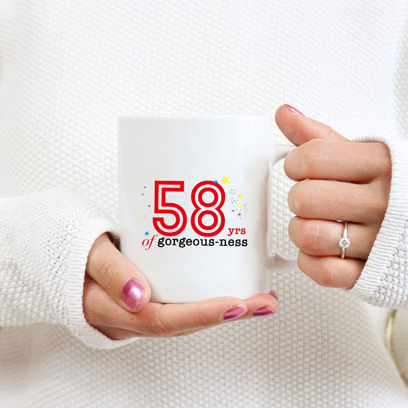 58th Birthday Gifts for Women - 1961 Birthday Gifts for Women, 58 Years Old Birthday Gifts Coffee Mug for Mom, Wife, Friend, Sister, Her, Colleague, Coworker - 11oz