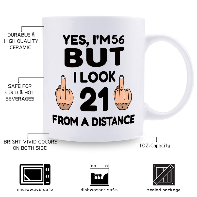 56th Birthday Gifts For Men - 1963 Birthday Gifts for Men, 56 Years Old Birthday Gifts Coffee Mug for Dad, Husband, Friend, Brother, Him, Colleague, Coworker - 11oz