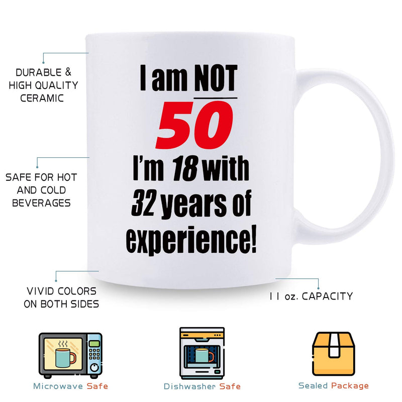 50th Birthday Gifts for Men - 1969 Birthday Gifts for Men, 50 Years Old Birthday Gifts Coffee Mug for Dad, Husband, Friend, Brother, Him, Colleague, Coworker - 11oz