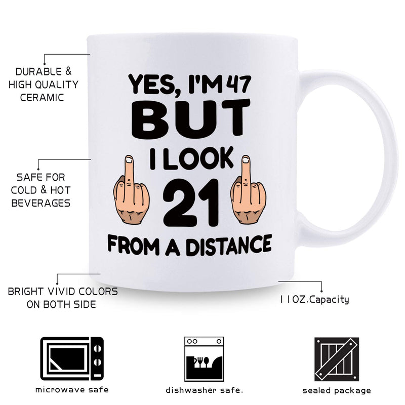 47th Birthday Gifts for Men - 1972 Birthday Gifts for Men, 47 Years Old Birthday Gifts Coffee Mug for Dad, Husband, Friend, Brother, Him, Colleague, Coworker - 11oz