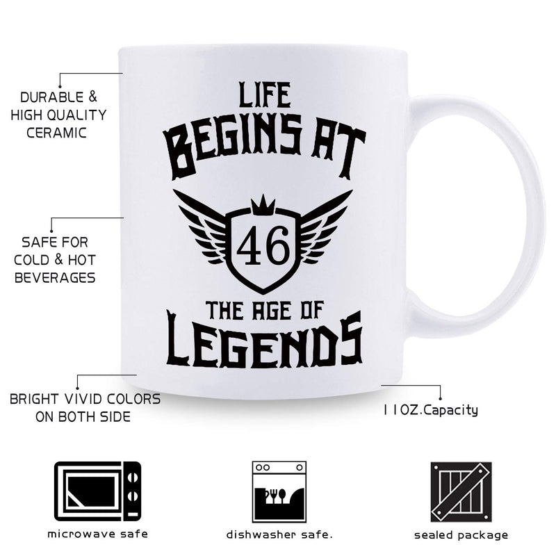 46th Birthday Gifts for Men - 1973 Birthday Gifts for Men, 46 Years Old Birthday Gifts Coffee Mug for Dad, Husband, Friend, Brother, Him, Colleague, Coworker - 11oz