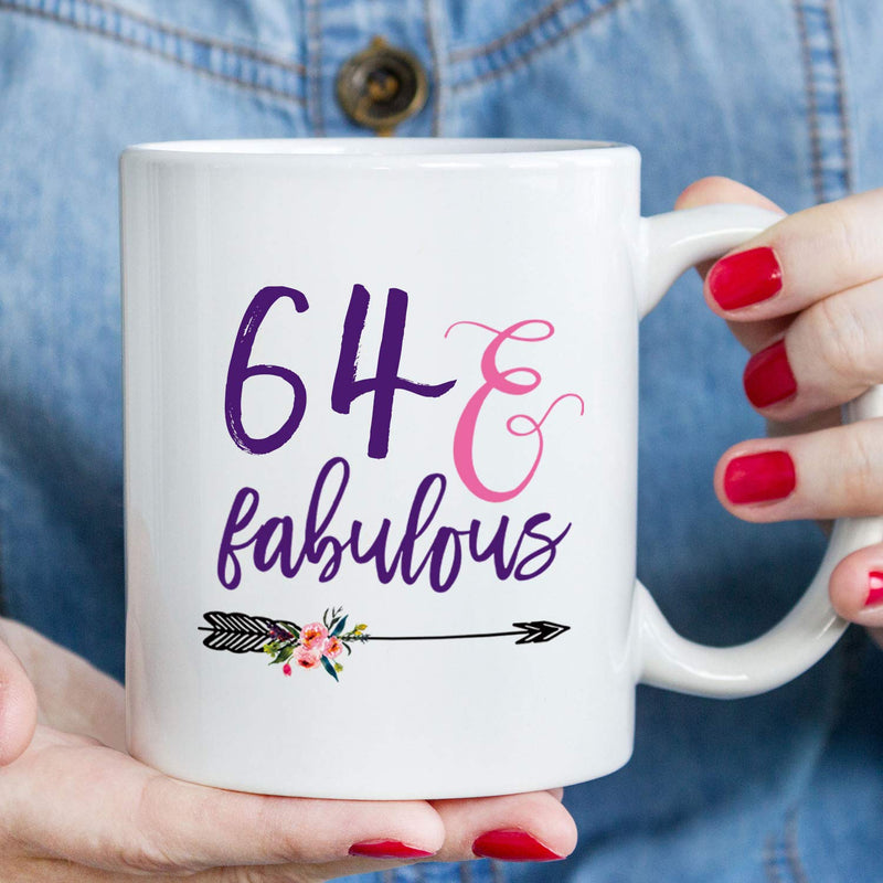 64th Birthday Gifts for Women - 1955 Birthday Gifts for Women, 64 Years Old Birthday Gifts Coffee Mug for Mom, Wife, Friend, Sister, Her, Colleague, Coworker - 11oz