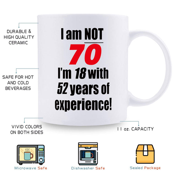 70th Birthday Gifts for Women - 1949 Birthday Gifts for Women, 70 Years Old Birthday Gifts Coffee Mug for Mom, Wife, Friend, Sister, Her, Colleague, Coworker - 11oz