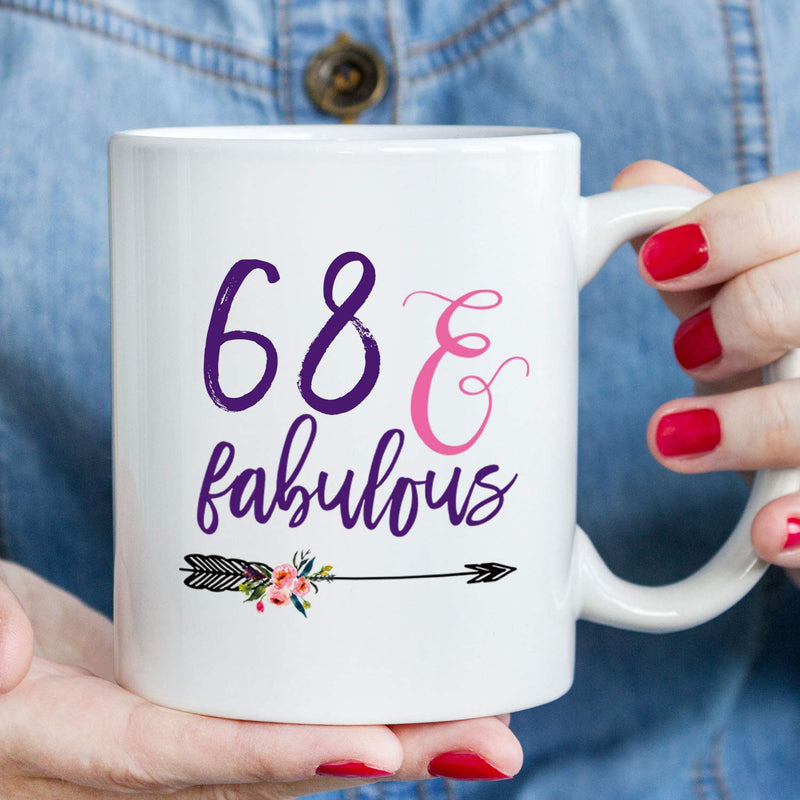 68th Birthday Gifts for Women - 1951 Birthday Gifts for Women, 68 Years Old Birthday Gifts Coffee Mug for Mom, Wife, Friend, Sister, Her, Colleague, Coworker - 11oz