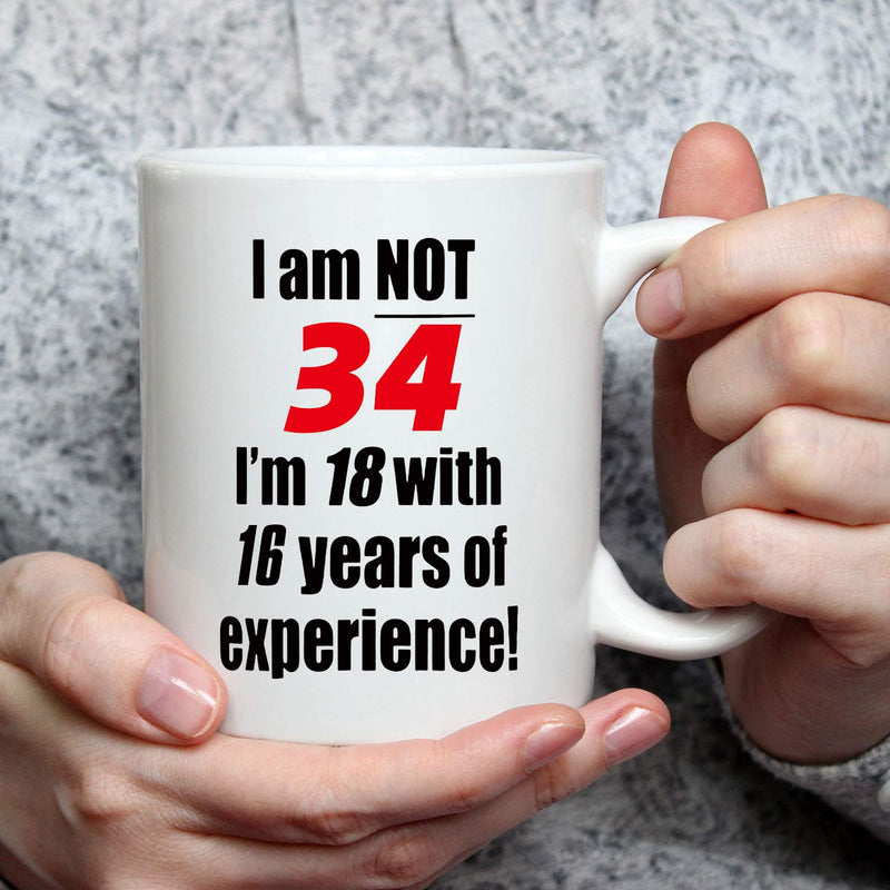 34th Birthday Gifts for Women - 1985 Birthday Gifts for Women, 34 Years Old Birthday Gifts Coffee Mug for Mom, Wife, Friend, Sister, Her, Colleague, Coworker - 11oz