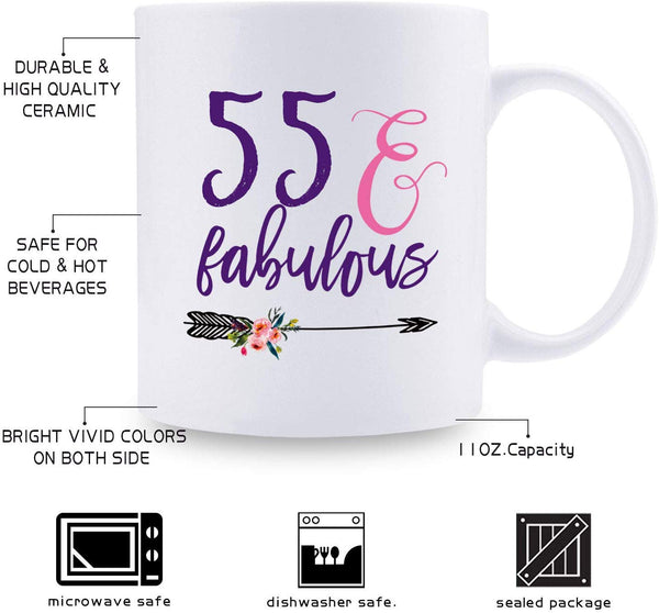 55th Birthday Gifts for Men - 1964 Birthday Gifts for Men, 55 Years Old Birthday Gifts Coffee Mug for Dad, Husband, Friend, Brother, Him, Colleague, Coworker - 11oz