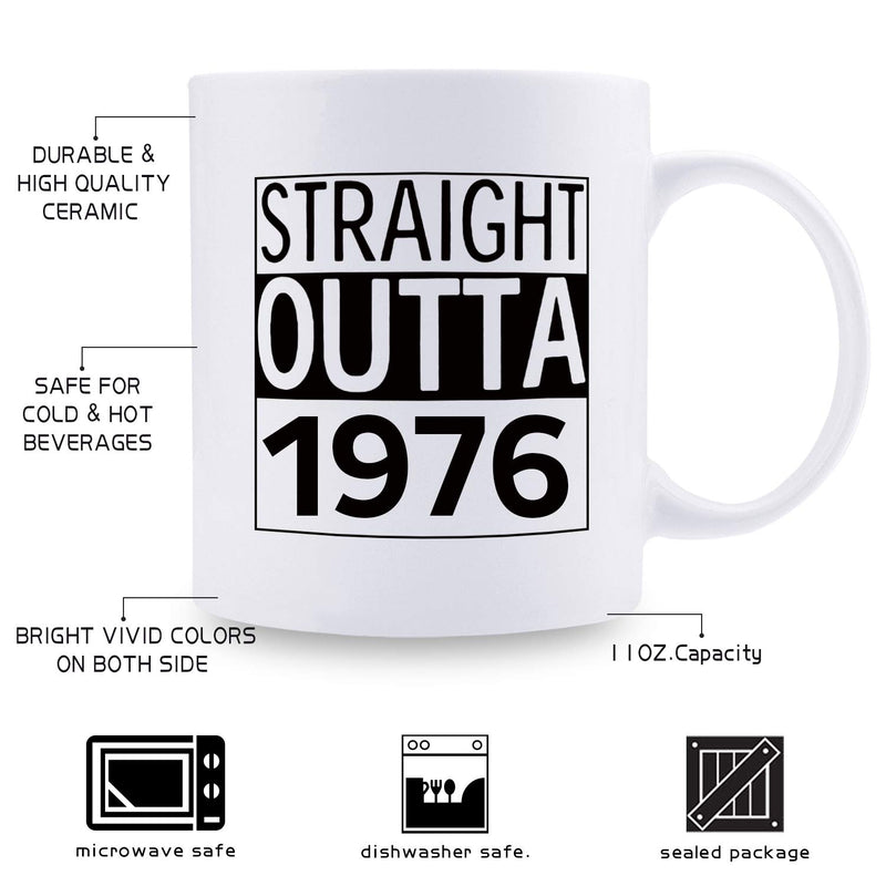 43rd Birthday Gifts for Men - 1976 Birthday Gifts for Men, 43 Years Old Birthday Gifts Coffee Mug for Dad, Husband, Friend, Brother, Him, Colleague, Coworker - 11oz