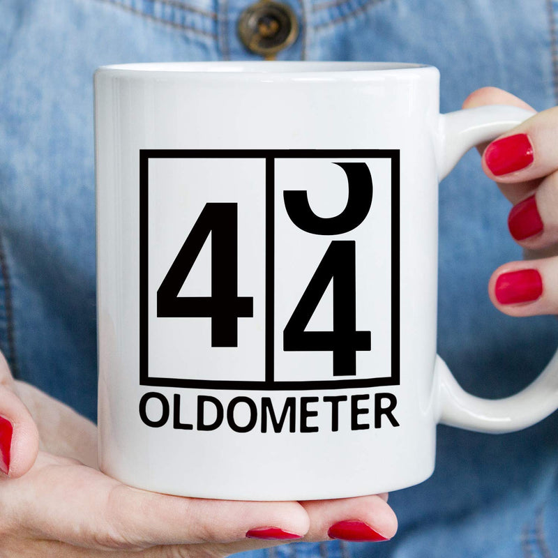 44th Birthday Gifts for Women - 1975 Birthday Gifts for Women, 44 Years Old Birthday Gifts Coffee Mug for Mom, Wife, Friend, Sister, Her, Colleague, Coworker, Oldometer Mug - 11oz