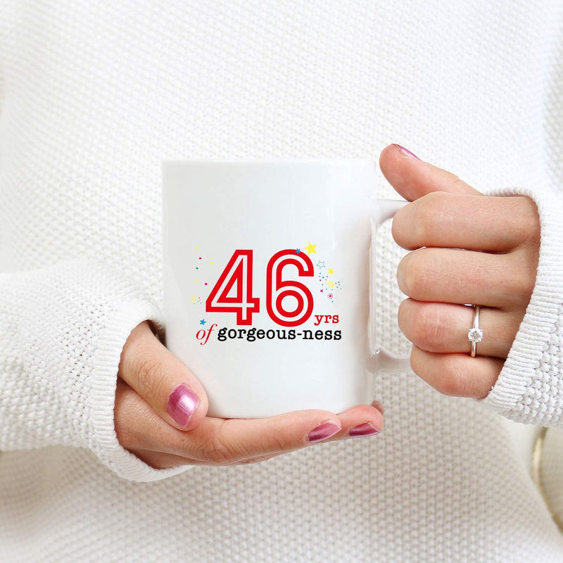 46th Birthday Gifts for Women - 1973 Birthday Gifts for Women, 46 Years Old Birthday Gifts Coffee Mug for Mom, Wife, Friend, Sister, Her, Colleague, Coworker - 11oz