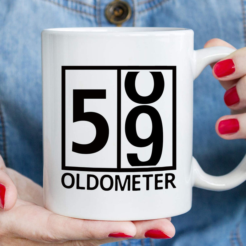 59th Birthday Gifts for Women - 1960 Birthday Gifts for Women, 59 Years Old Birthday Gifts Coffee Mug for Mom, Wife, Friend, Sister, Her, Colleague, Coworker, Oldometer Mug - 11oz