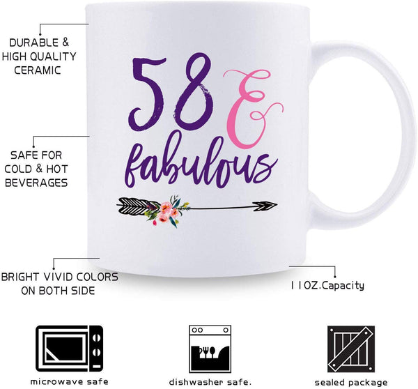 58th Birthday Gifts for Men - 1961 Birthday Gifts for Men, 58 Years Old Birthday Gifts Coffee Mug for Dad, Husband, Friend, Brother, Him, Colleague, Coworker - 11oz