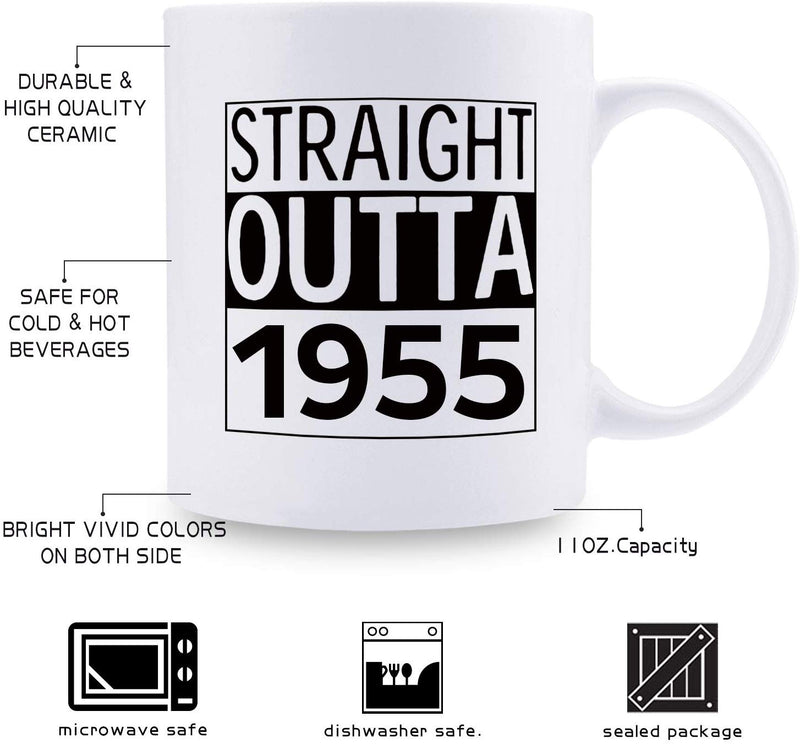 64th Birthday Gifts for Women - 1955 Birthday Gifts for Women, 64 Years Old Birthday Gifts Coffee Mug for Mom, Wife, Friend, Sister, Her, Colleague, Coworker - 11oz